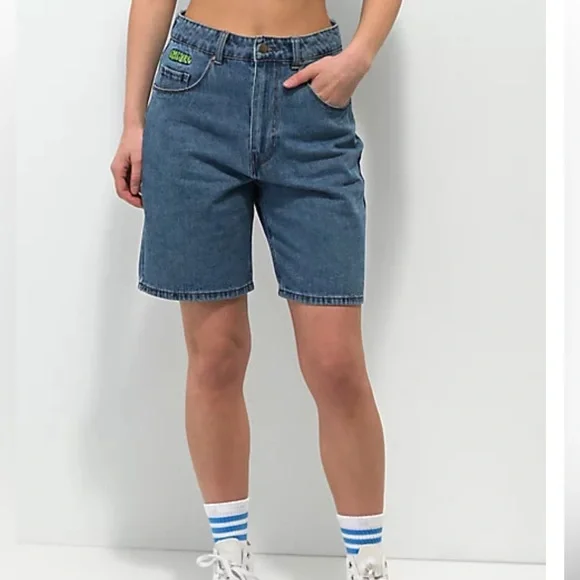 Empyre Shorts Empyre Tori Loose Fit Light Wash Denim Skate